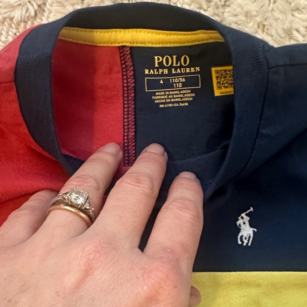 Polo by Ralph Lauren Kids Multicolor Block Tee- NWOT - Picture 2 of 3